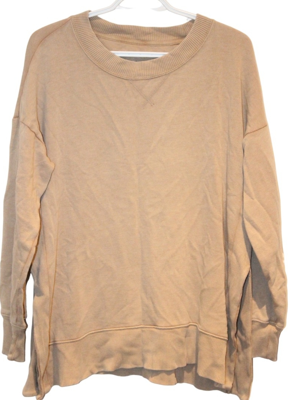 Aerie Camel Brown Side Split Pullover Sweater Size Small